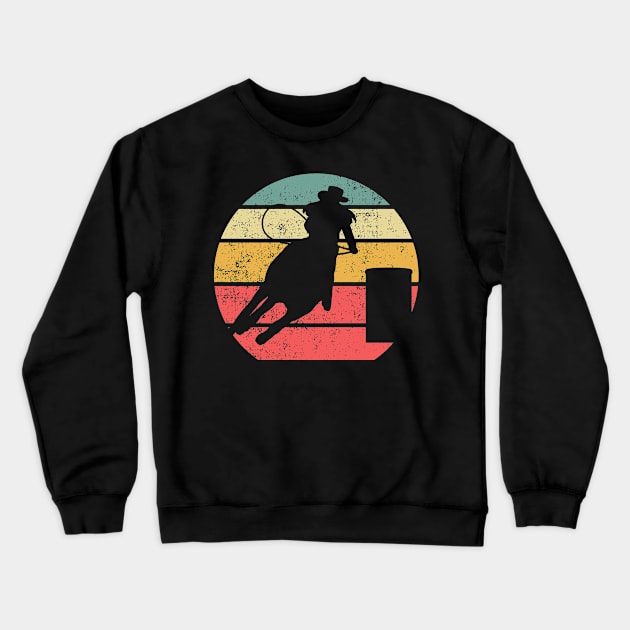 Barrel Racing Retro Crewneck Sweatshirt by KAWAIITEE